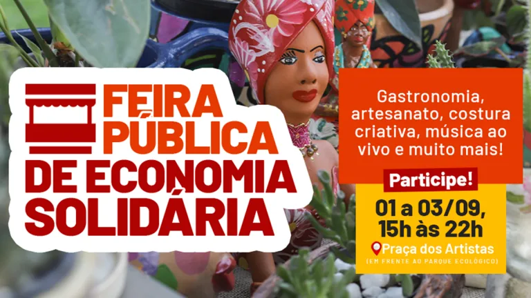 Feira de Economia Solidária acontece em Vilas do Atlântico. Feira de Economia Solidária Vilas do Atlântico
