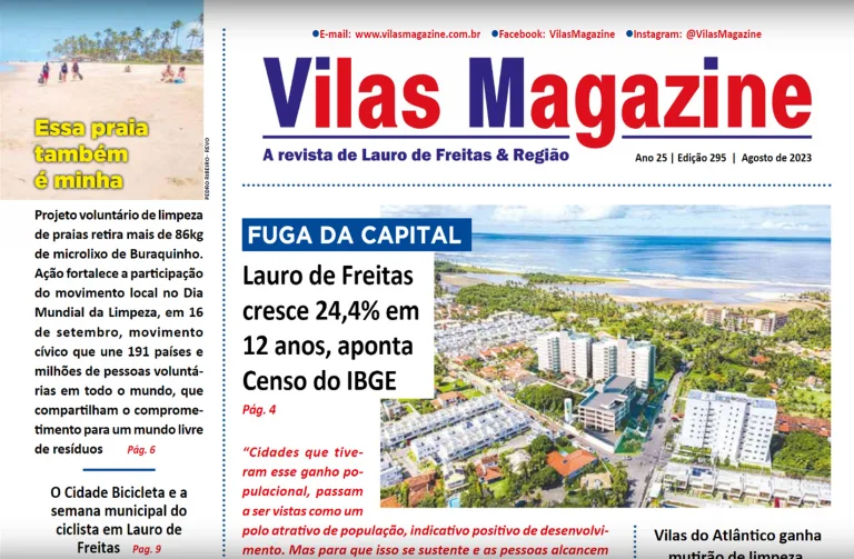 Revista Vilas Magazine | Edição: Agosto 2023 Capa Vilas Magazine - Edição Agosto 2023