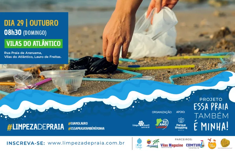 Limpeza de Praia: 29 de Outubro em Vilas do Atlântico