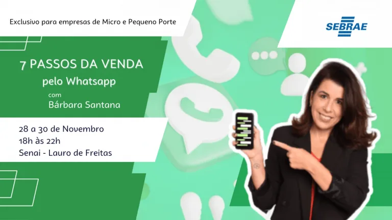 7 Passos da Venda pelo WhatsApp Sebrae Lauro
