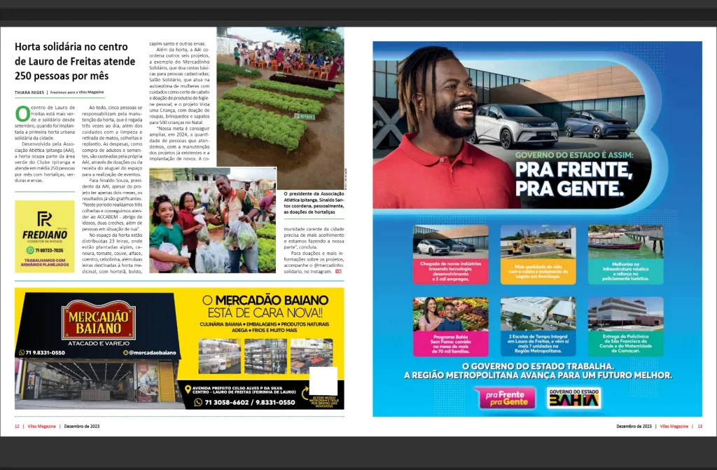 Matéria na Revista Vilas Magazine Dezembro 2023