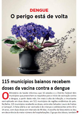 Dengue está em alta, vilas magazine