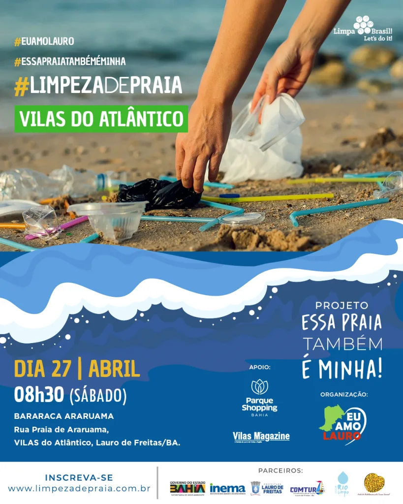 Limpeza de Praia celebra o Dia da Terra em Lauro de Freitas