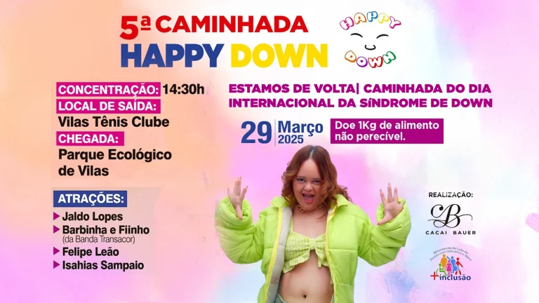 Caminhada Happy Down 2025: inclusão e celebração. Caminhada Happy Down 2025