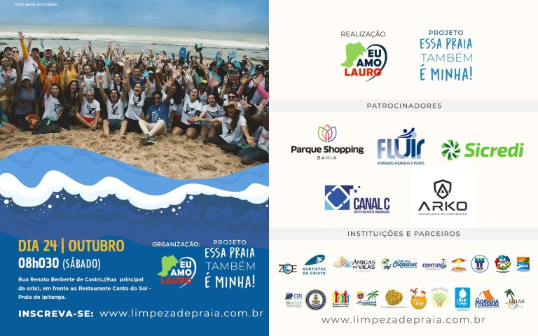 Limpeza de Praia Ipitanga Essa Praia Também é Minha Outubro
